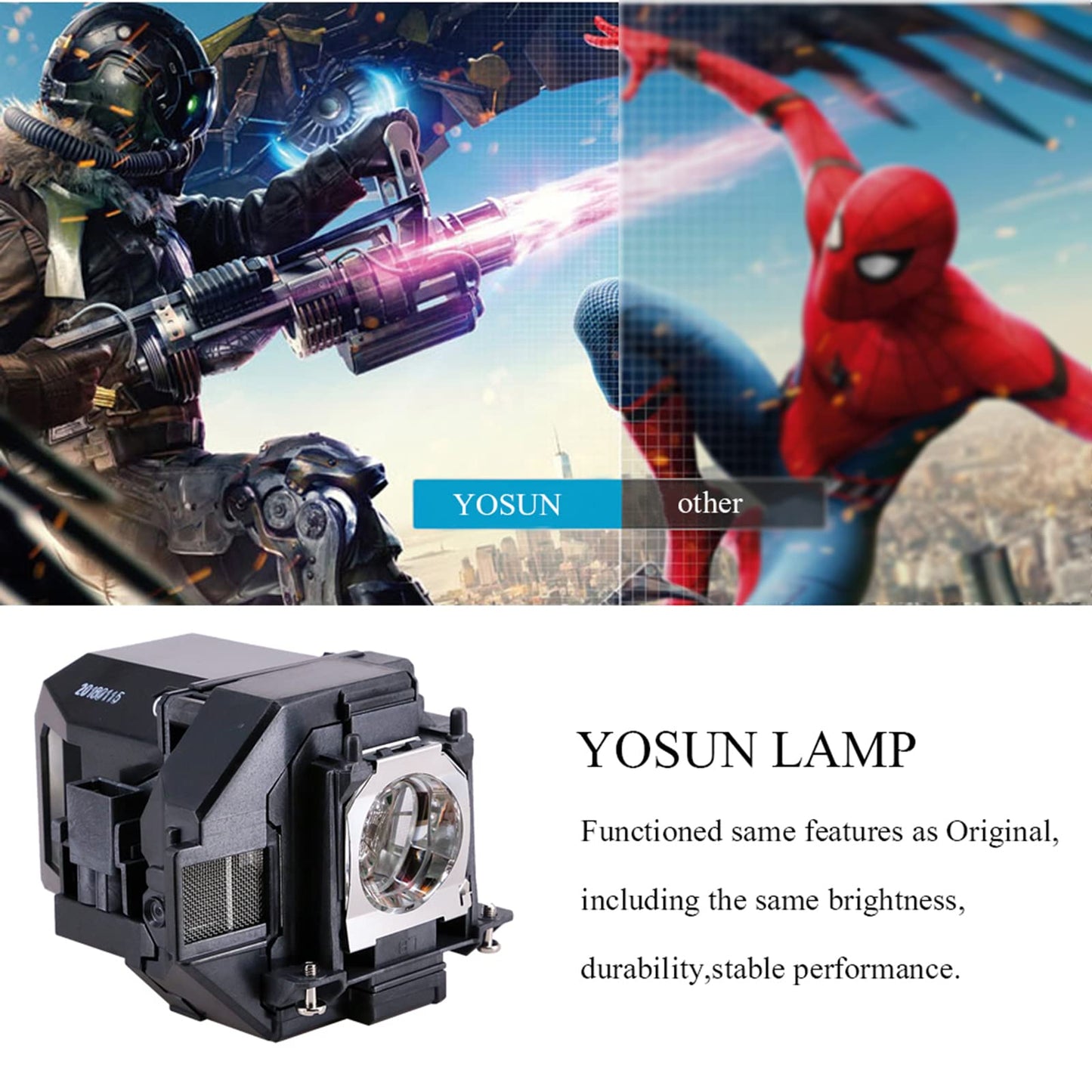 YOSUN v13h010l96 Replacement Projector lamp for epson elplp96 powerlite Home Cinema 2100 2150 1060 660 760hd vs250 vs350 vs355 ex9210 ex9220 ex3260