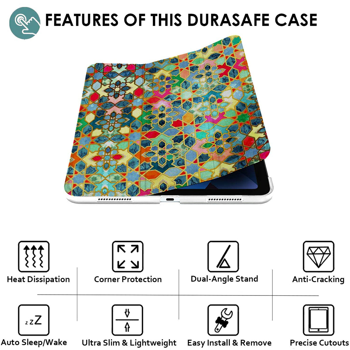 DuraSafe Cases for iPad Pro 12.9 3rd Gen 2018 PC Case A1876 MTEL2LL/A MTEM2LL/A A2014 MTFN2LL/A MTFL2LL/A MTFP2LL/A MTFQ2LL/A A1983