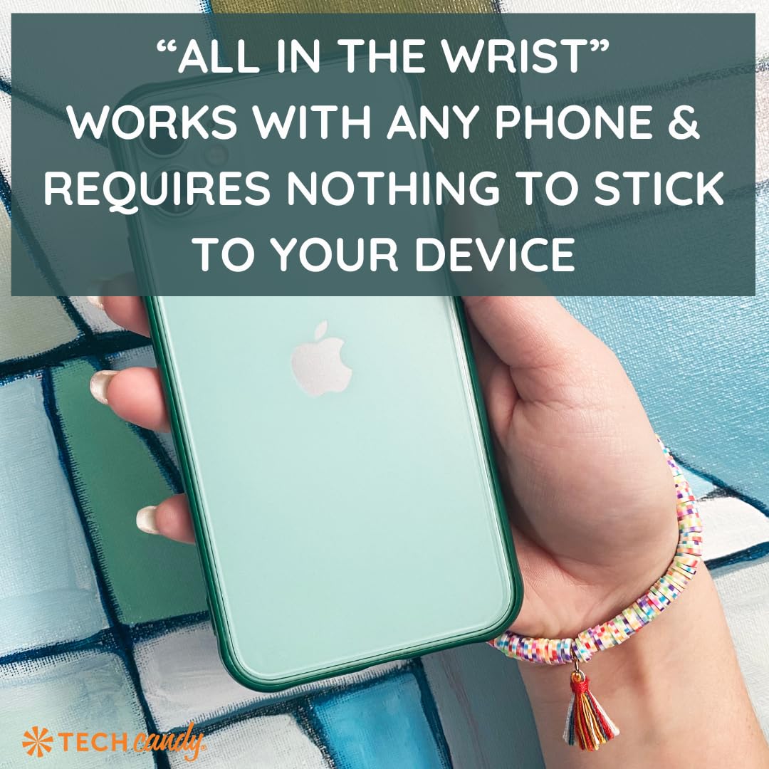 Tech Candy All in the Wrist Phone Straps, Multi Dot - Easy to Use, Secure, Strong, Adjustable, Stylish, Requires Nothing to be Attached to Your Phone