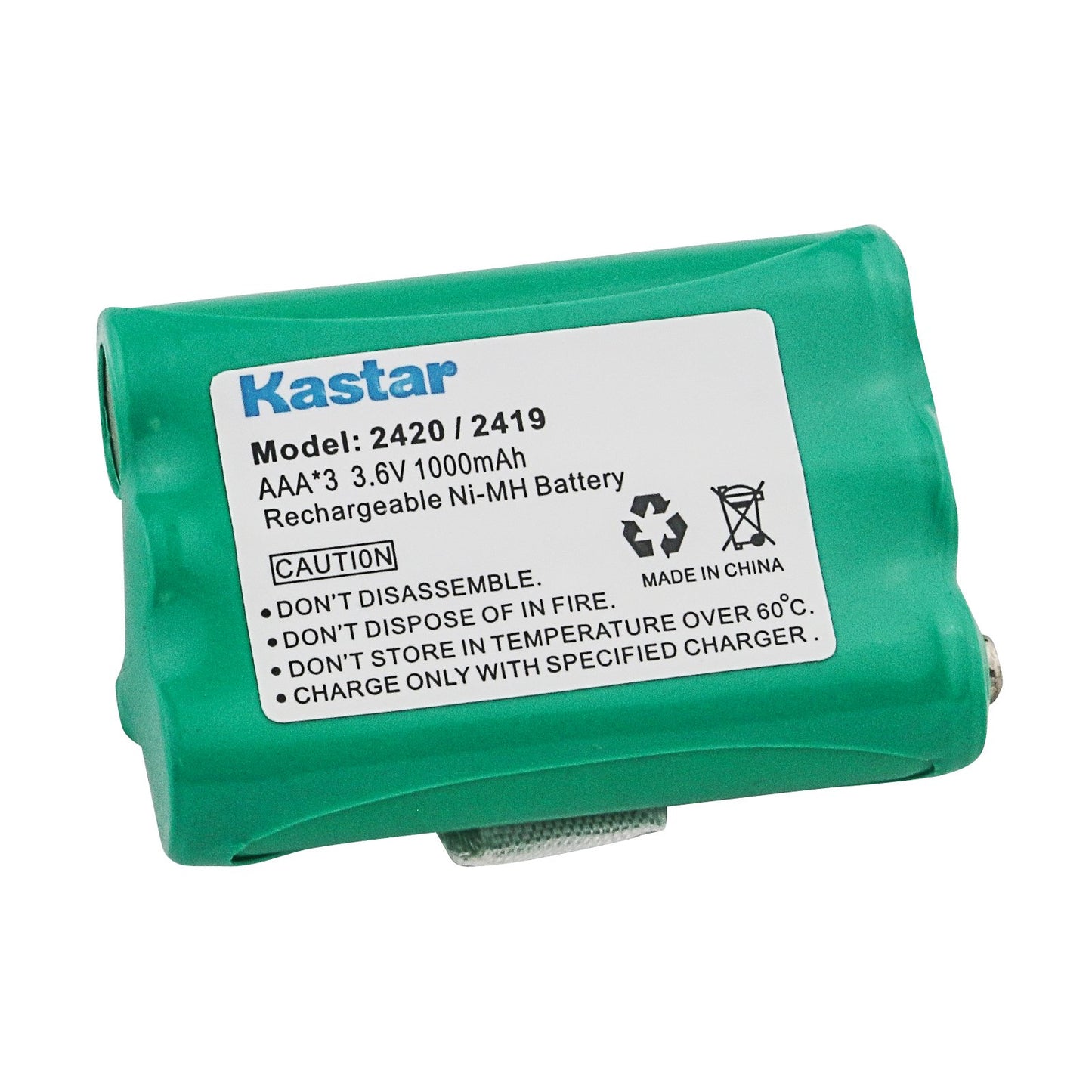 AT&T E5630 Cordless Phone Battery Replacement For Cordless Phone Battery 3 AAA - Replaces AT&T 2419, 2420, Vtech 80-5542-00, Olympia CDP models