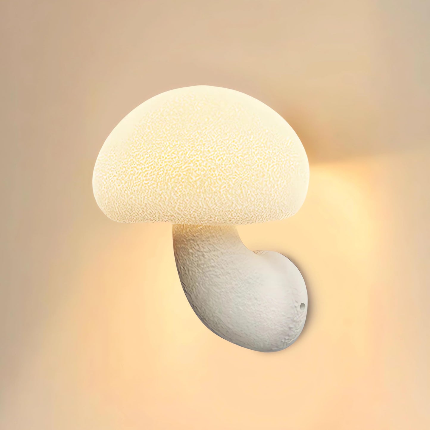 SANDYHA Mushroom Wall Sconce Modern White Mushroom Bathroom Wall Light Fixtures Cute White Resin Wall Lamp for Bedroom Mirror Living Room Restaurant