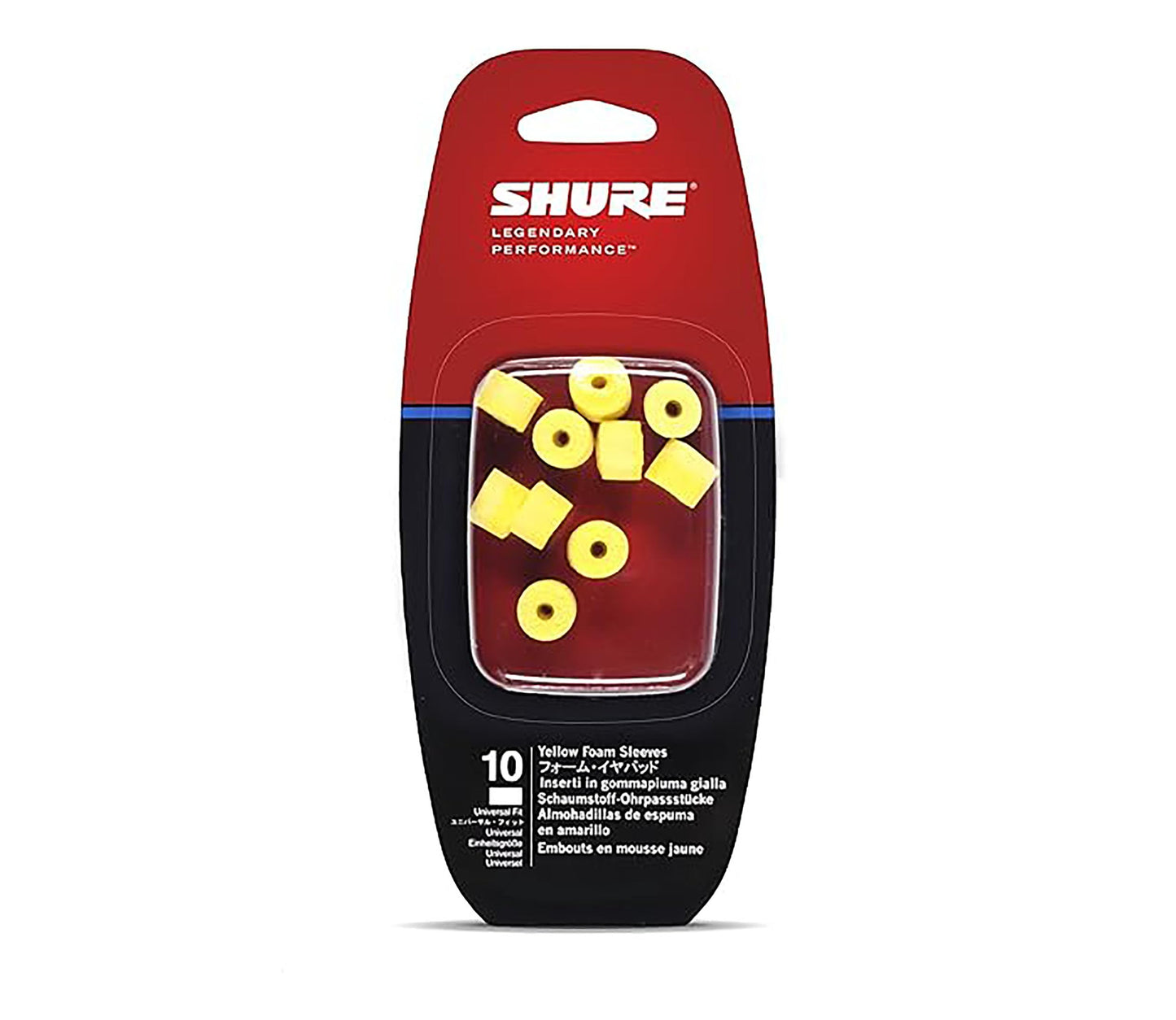 Shure EAYLF1-10 Yellow Foam Sleeves (10 Included/5 Pair), Replacements for E1, E3, E4, E5, SCL3, SCL4, SCL5, SE110, SE210, SE310, SE420, SE530, SE112