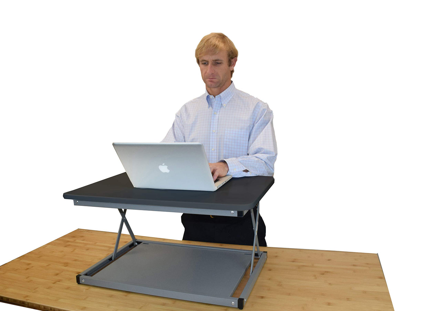 Uncaged Ergonomics CHANGEdesk Mini - Affordable Height Adjustable Stand Up Desk Conversion and Laptop Standing Desk Converter (2 Pack | Black)