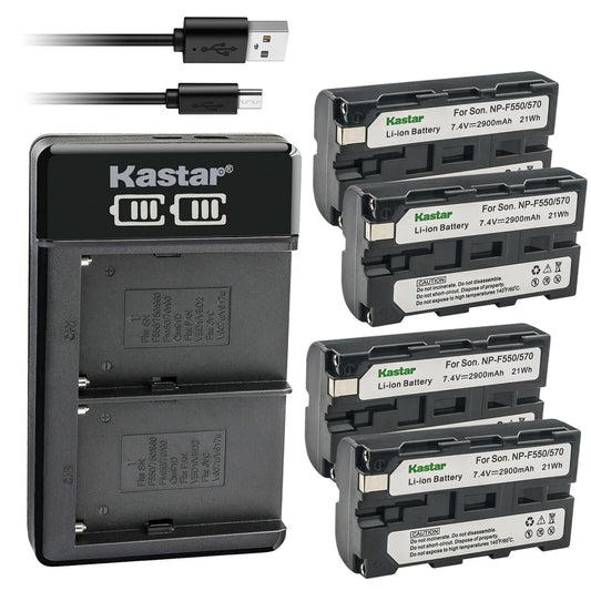 Kastar 4Pack Battery and LKD2 USB Charger Compatible with Sony DCR-TRV525 DCR-TRV58 DCR-TRV620 DCR-TRV7 DCR-TRV720 DCR-TRV735 DCR-TRV820 DCR-TRV9