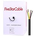 FiveStarCable 18/4 Gauge Low Voltage 4 Conductors Stranded Cable Wire - 1000 ft, 18 AWG, PVC Jacket - for Security Systems, Alarm, Audio, Control