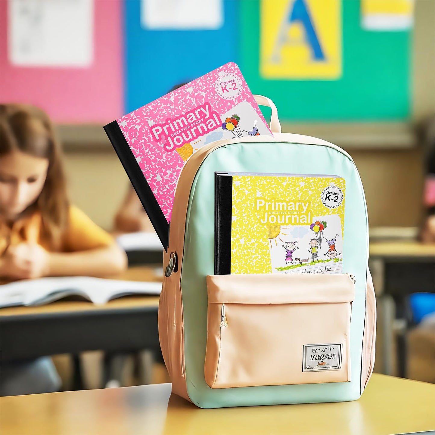 Primary Journal Grades K-2, Preschool, 1st Grade, Kindergarten Notebooks, Primary Ruled Composition Notebooks for Kids - 9.75? x 7.50? - Sturdy Covers