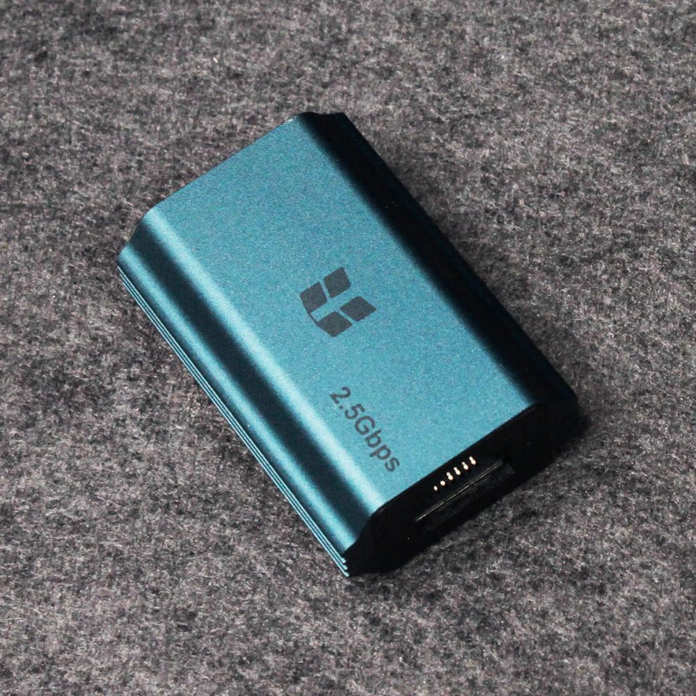 Fangweida 2.5Gbps Portable Data Transfer Device, Turquoise Aluminum Housing