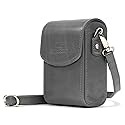 MegaGear MG1215 Leather Camera Case with Strap compatible with Canon PowerShot G7 X Mark III, G7 X Mark II, G7 X - Gray