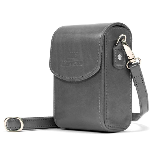 MegaGear MG1215 Leather Camera Case with Strap compatible with Canon PowerShot G7 X Mark III, G7 X Mark II, G7 X - Gray