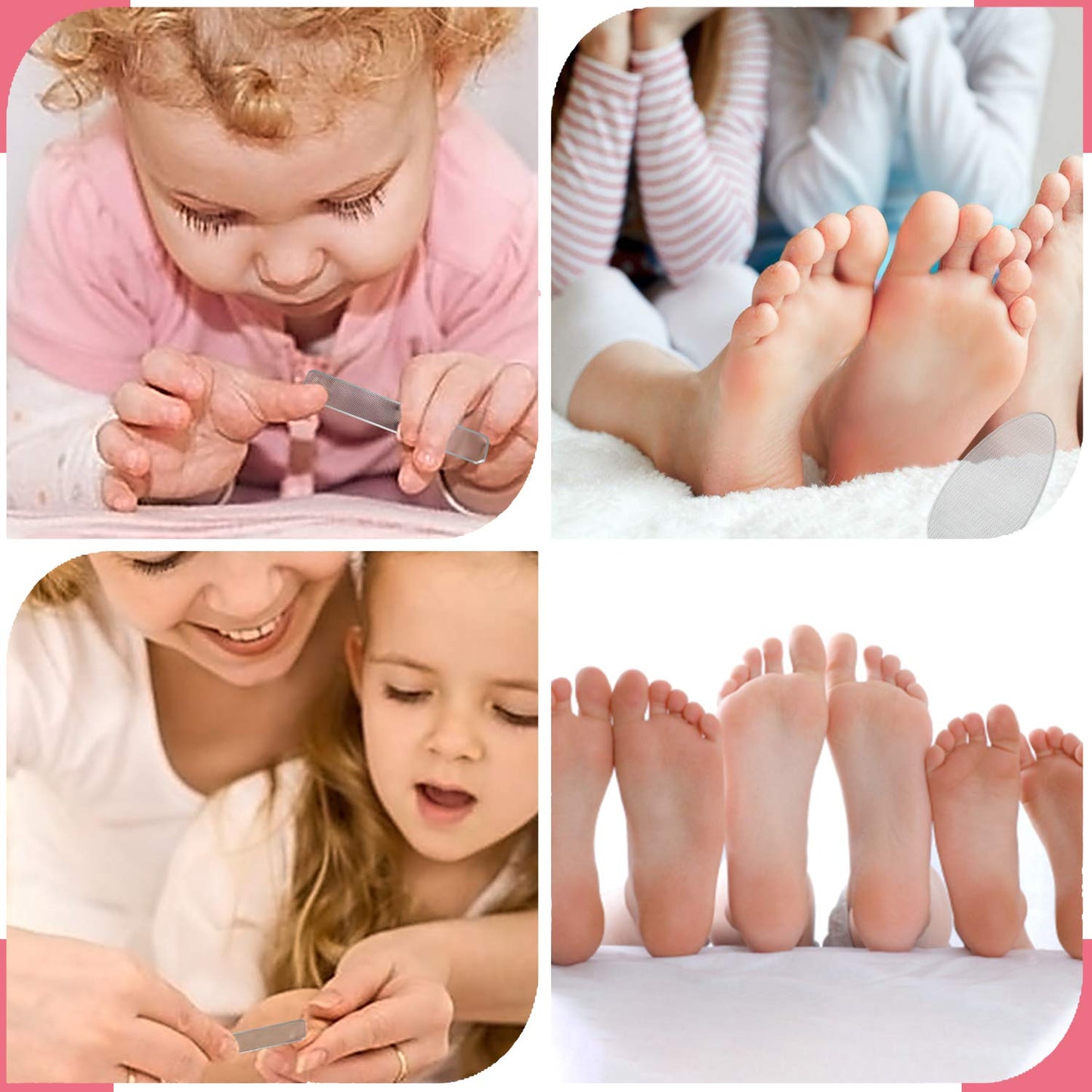 RedFlow Glass Nail File & Buffer Set – 2 Nano Glass Nail Files + 1 Foot File, Professional Manicure Set for Natural Nails & Callus Removal