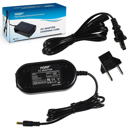 HQRP AC Adapter/Power Supply Compatible with Panasonic SDR-S50 SDR-S50A SDR-S50K SDR-S50N SDR-S50P SDR-S50PC Camcorder with USA Cord & Euro Plug