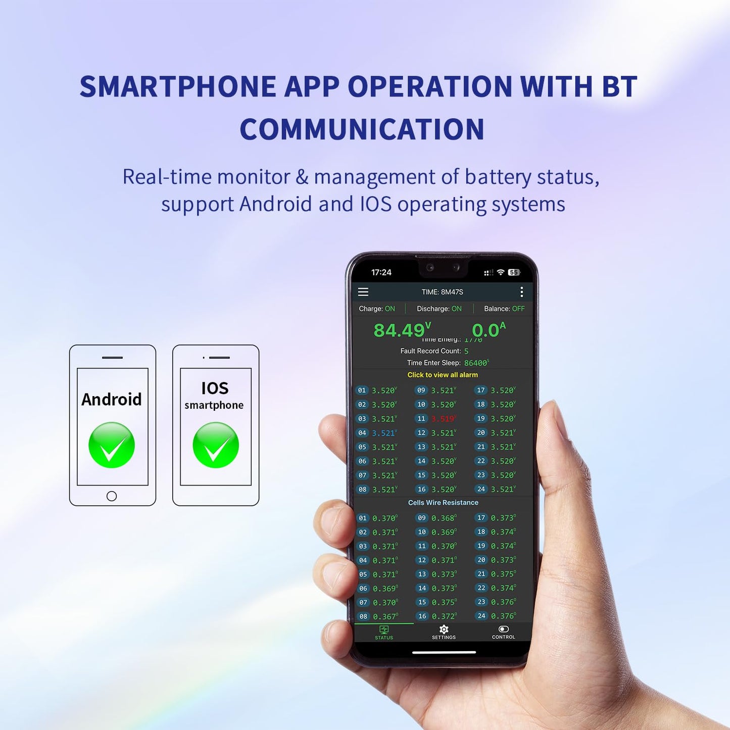 LVNOON LB2A Smart Active Balancer BMS for Li-ion NCM LFP LiFePo4 LTO Battery Management System 3S 4S 5S 7S 8S 300A with APP Control 12V 24V (3-8S…