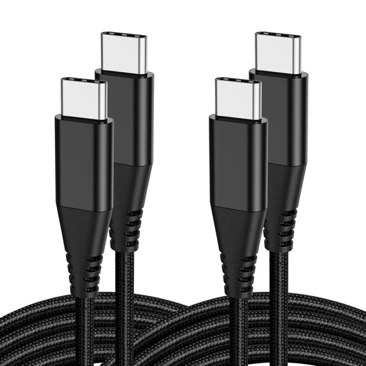 60W USB C to USB C Cable Charger Cord 6ft 2Pack for Samsung S25 Ultra/S25 Plus/S22 S24 S24+/S23 Ultra S20/S21 FE,Galaxy Note 20/10 A55 5G A25,Pixel 6