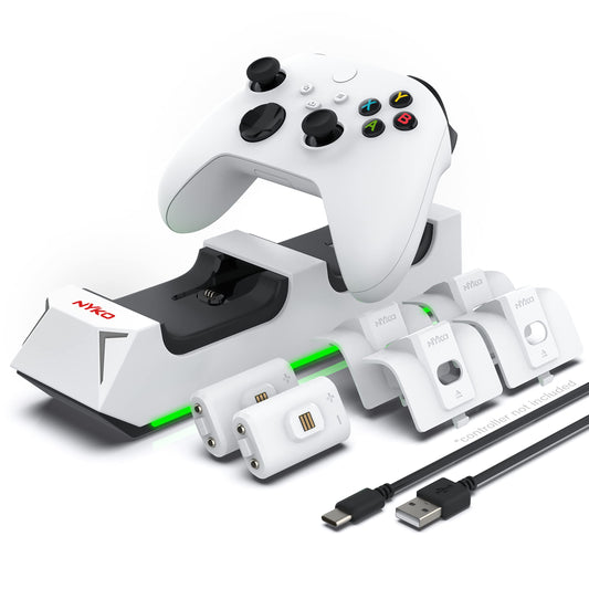 Nyko Charging Station for Xbox Series XS & Charge Base for 2 Controllers w/LED Indicators and Extra USB Port -Controller Charge Stand w/Rechargeable