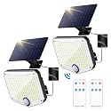 MoKo Solar Lights Outdoor, 222 LED 3000LM Motion Sensor Outdoor Lights with Remote, IP65 Waterproof Solar Flood Light Outside, 3000mah Security Lamp