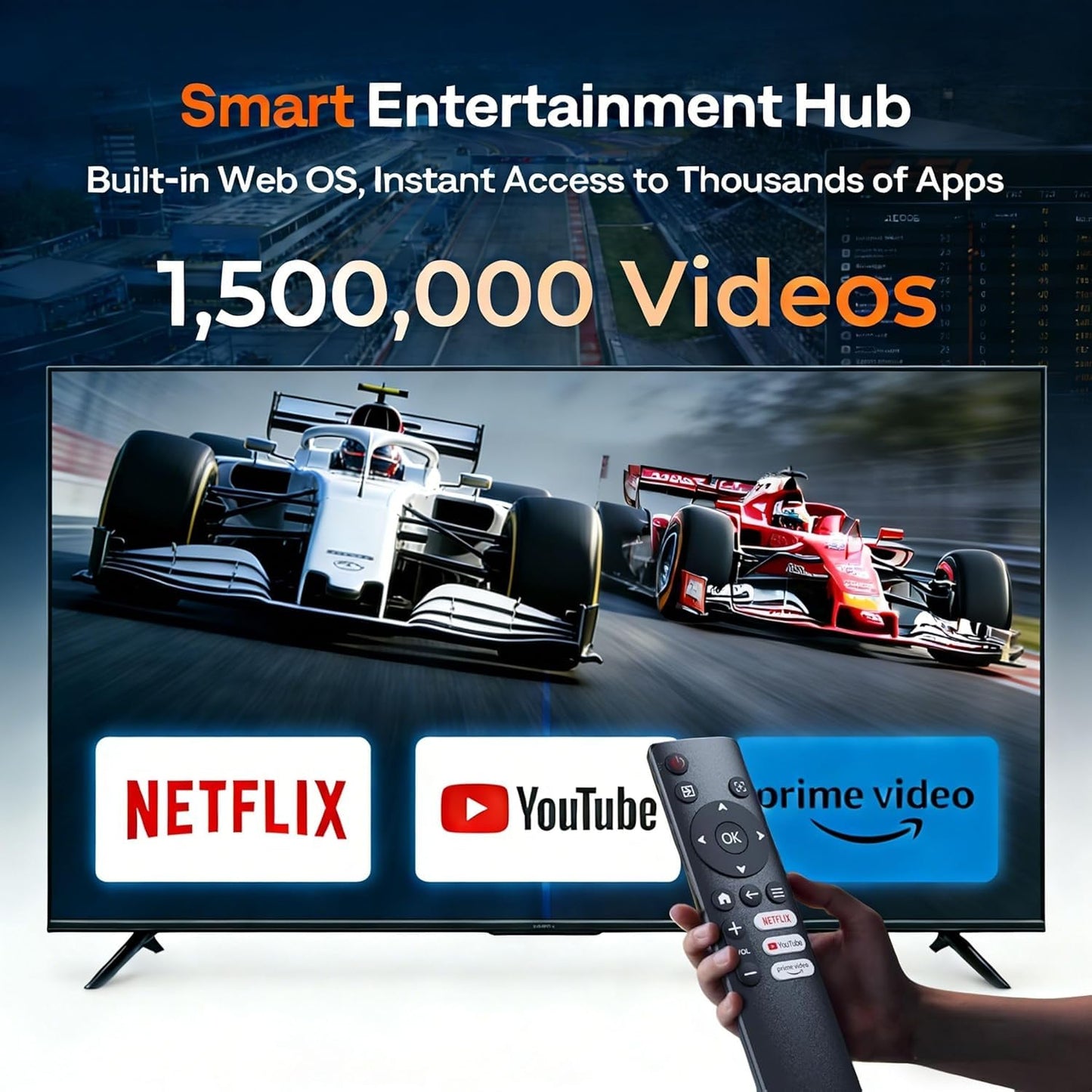 ?Built-in Officially-Licensed Apps & 500 ANSI Lumens & Full Automatic?BoldEver 2026 Upgraded Mini Smart 1080P Projector with WiFi and Bluetooth, 270°