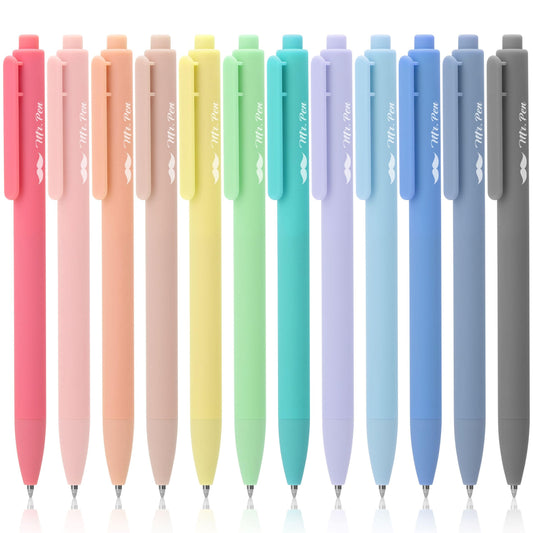 Mr. Pen- Retractable Gel Pens, 12 Pack, Blue Ink, Fine Point 0.5mm