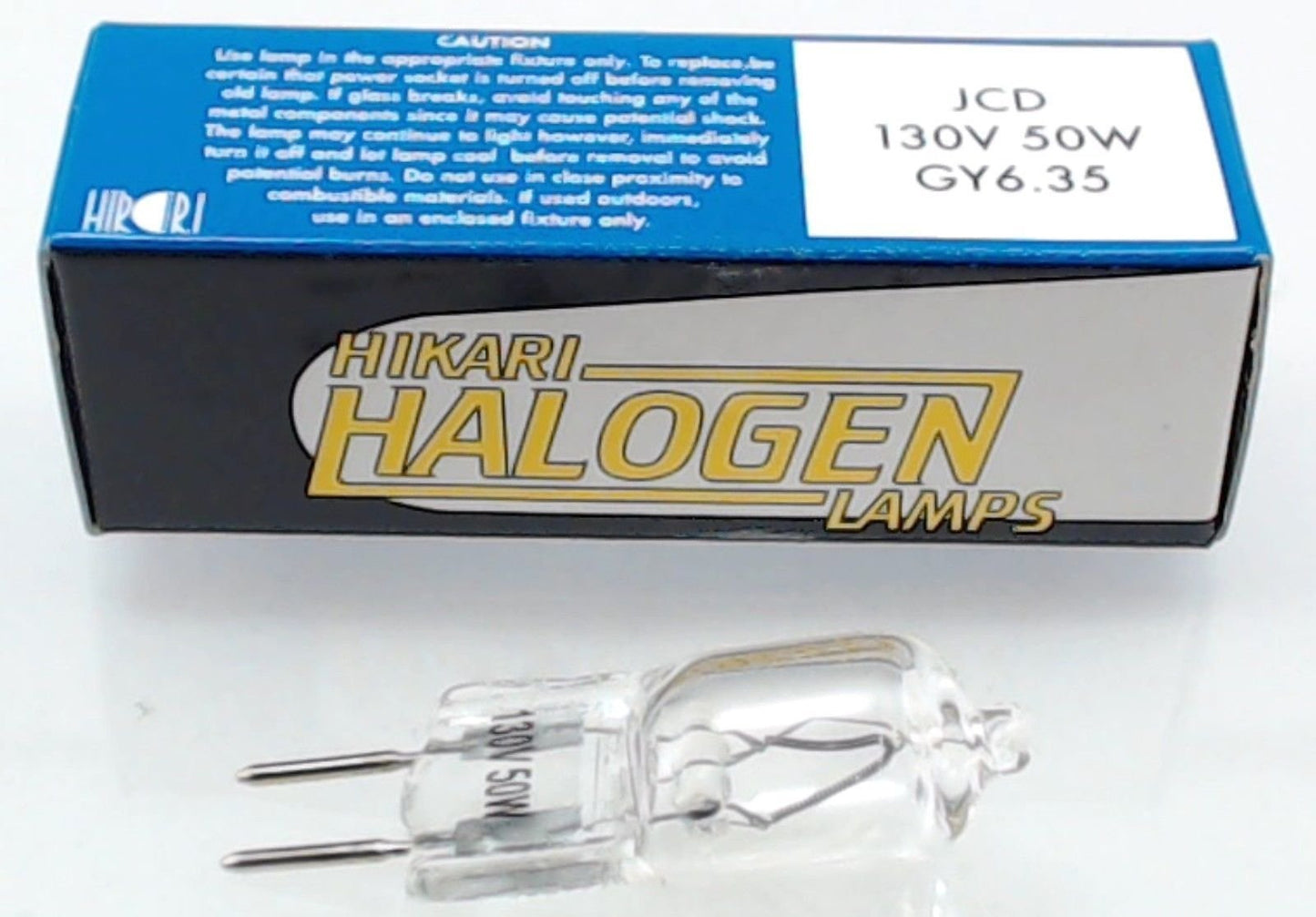 Higuchi JCD 6013 - 50 Watt Bi-Pin Halogen Light Bulb, GY6.35 Base, 120-130 Volts
