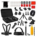Luxebell Action Camera Accessory Kit for GoPro Hero Black Silver 13 12 11 10 9 8 7 6 5 4 Session Max Akaso Xiaomi Accessories Tripod Head Chest Bike