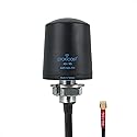 Proxicast SISO 4G/5G Cellular Antenna - Low Profile Vandal Resistant IP67 Omni Through Hole Mount - 2ft Coax - Black - Compatible with Cisco