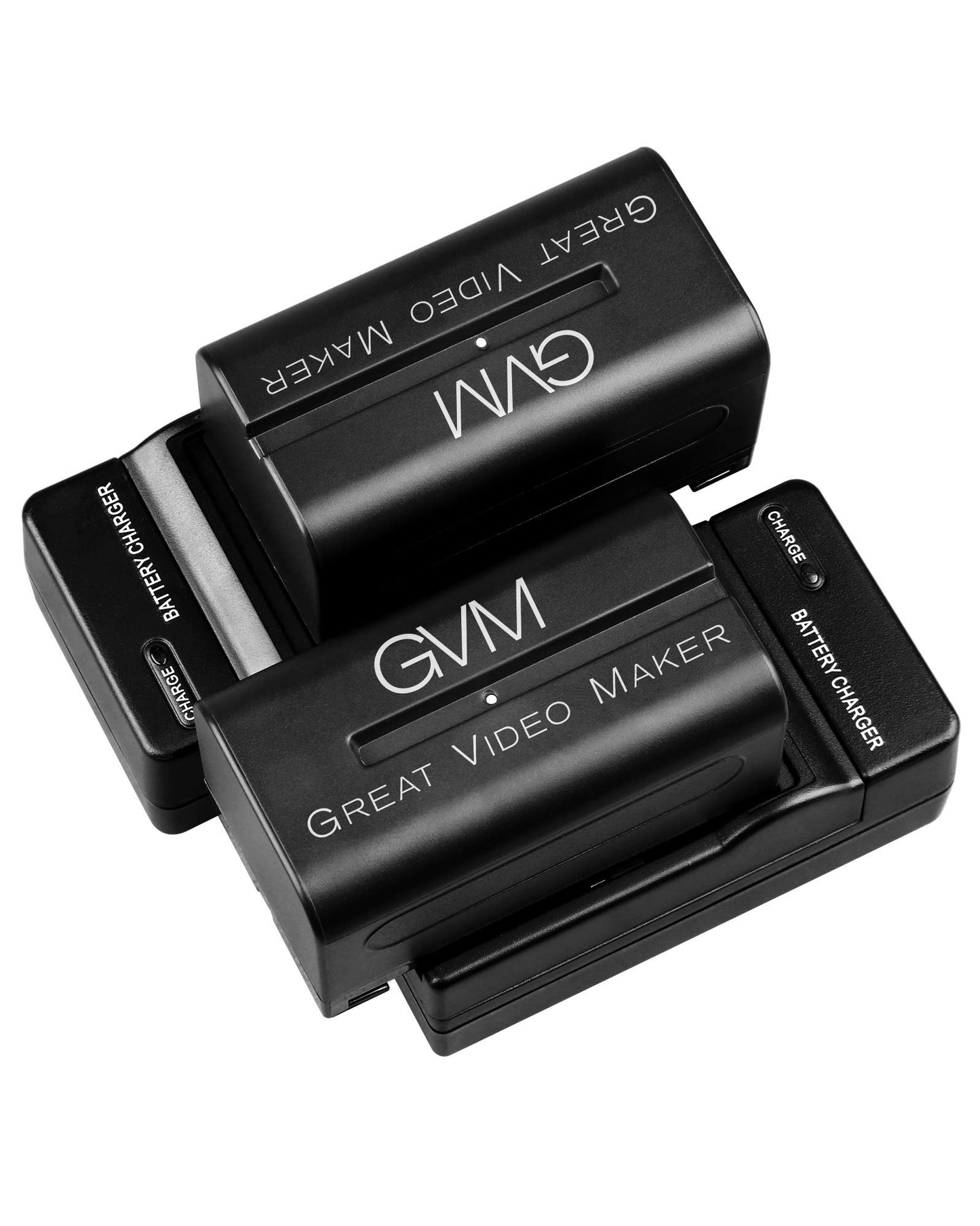 GVM 2 Pack NP-F750/770 Battery and Charger 4400mAh for Sony NP-F975, NP-F960, NP-F950, NP-F930, NP-F770, NP-F750, NP-F550, DCR, DSR, HDR, FDR, HVR