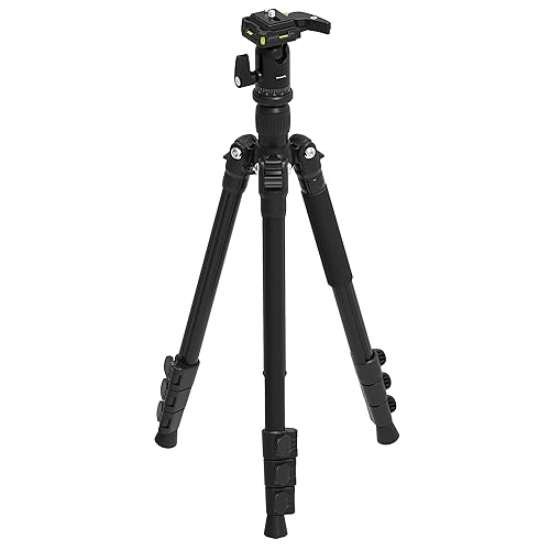 Sabrent 56 Inch Aluminum Tripod with 360 Degree Full Motion Camera Mount, Compact Version (TP-ALB6)