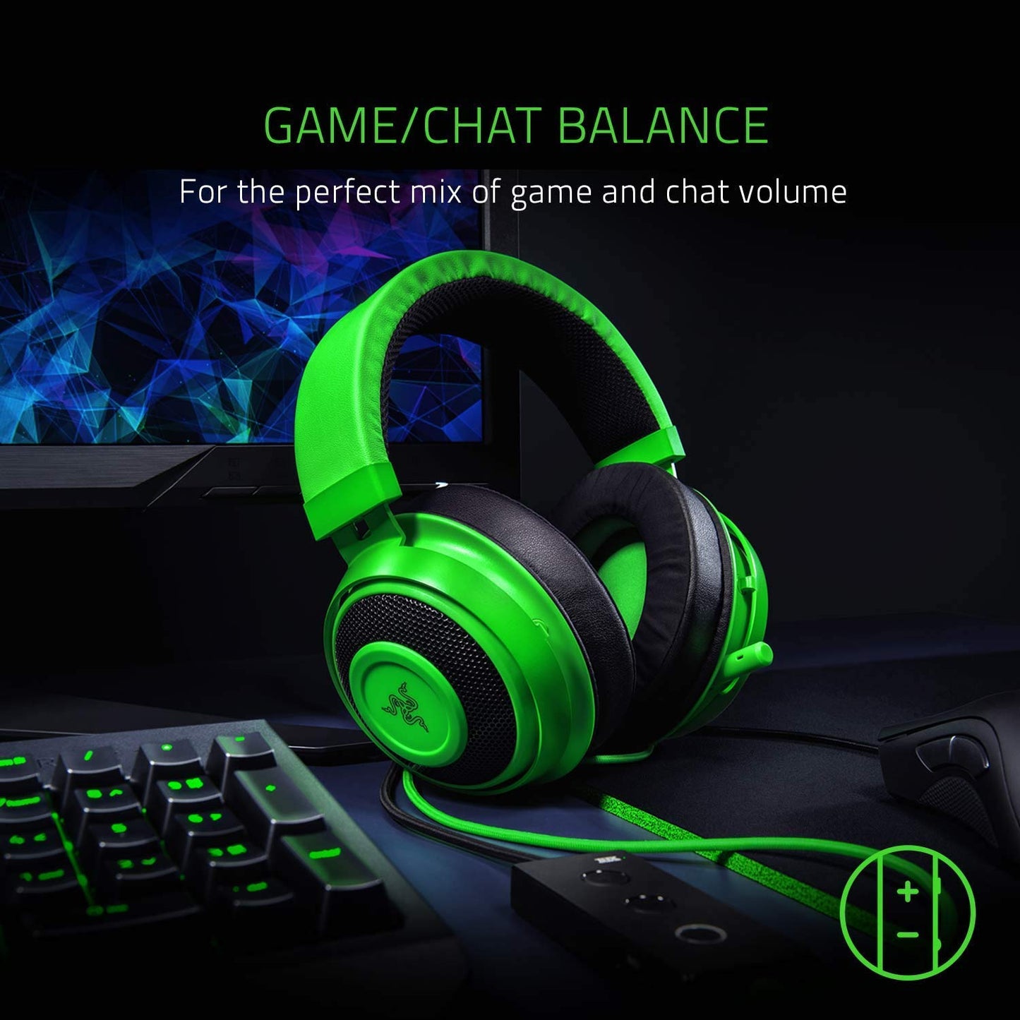 Razer Kraken Tournament Edition THX 7.1 Surround Sound Gaming Headset: Retractable Noise Cancelling Mic - USB DAC - for PC, PS4, PS5, Nintendo…