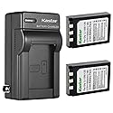 Kastar 2-Pack Battery and AC Wall Charger Replacement for Olympus Camedia C-50 Zoom, Camedia C-60 Zoom, Camedia C-70 Zoom, Camedia C-470 Zoom, Camedia