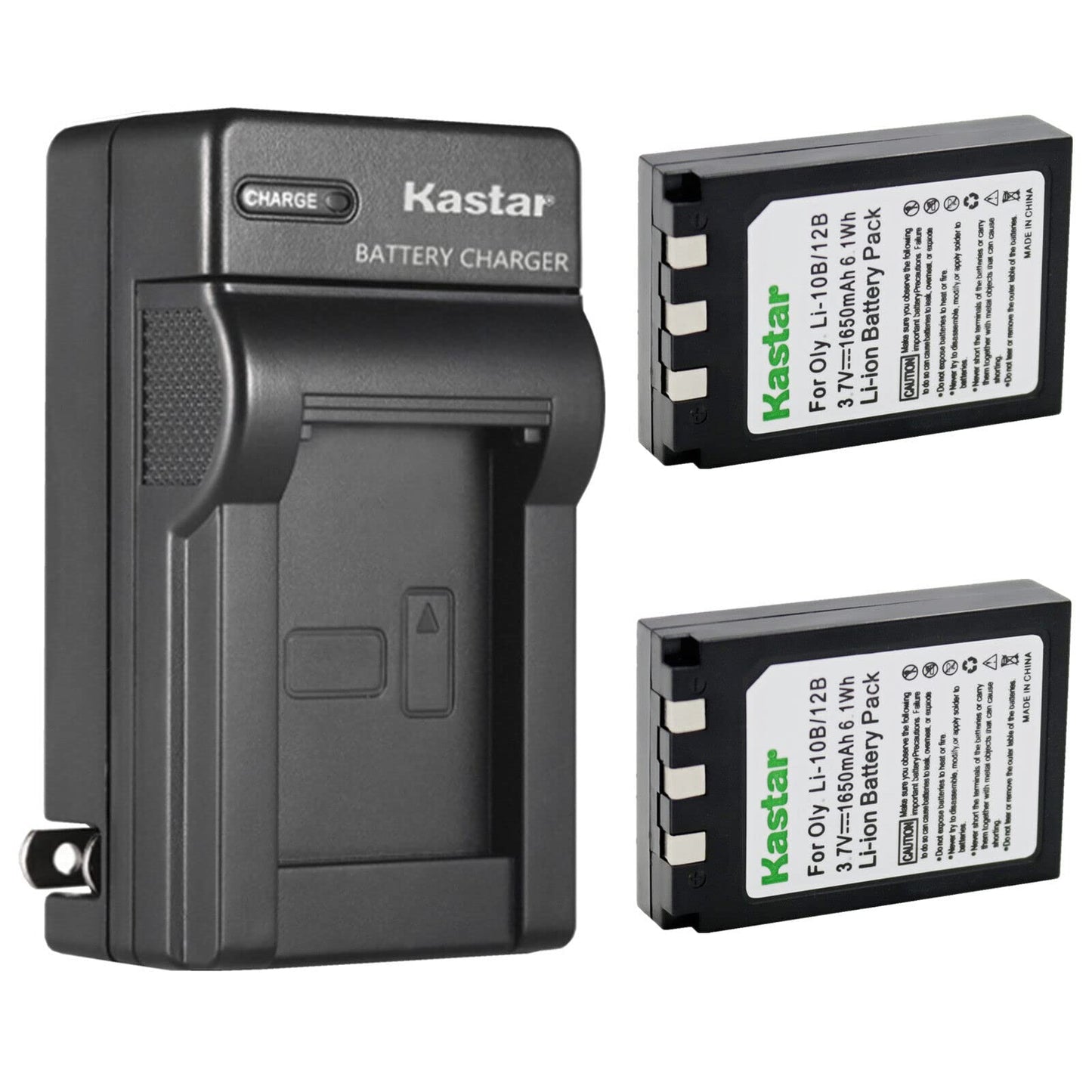 Kastar 2-Pack Battery and AC Wall Charger Replacement for Olympus Camedia C-770 Ultra Zoom, Camedia C-5000 Sport Zoom, Camedia C-5000 Zoom, Camedia