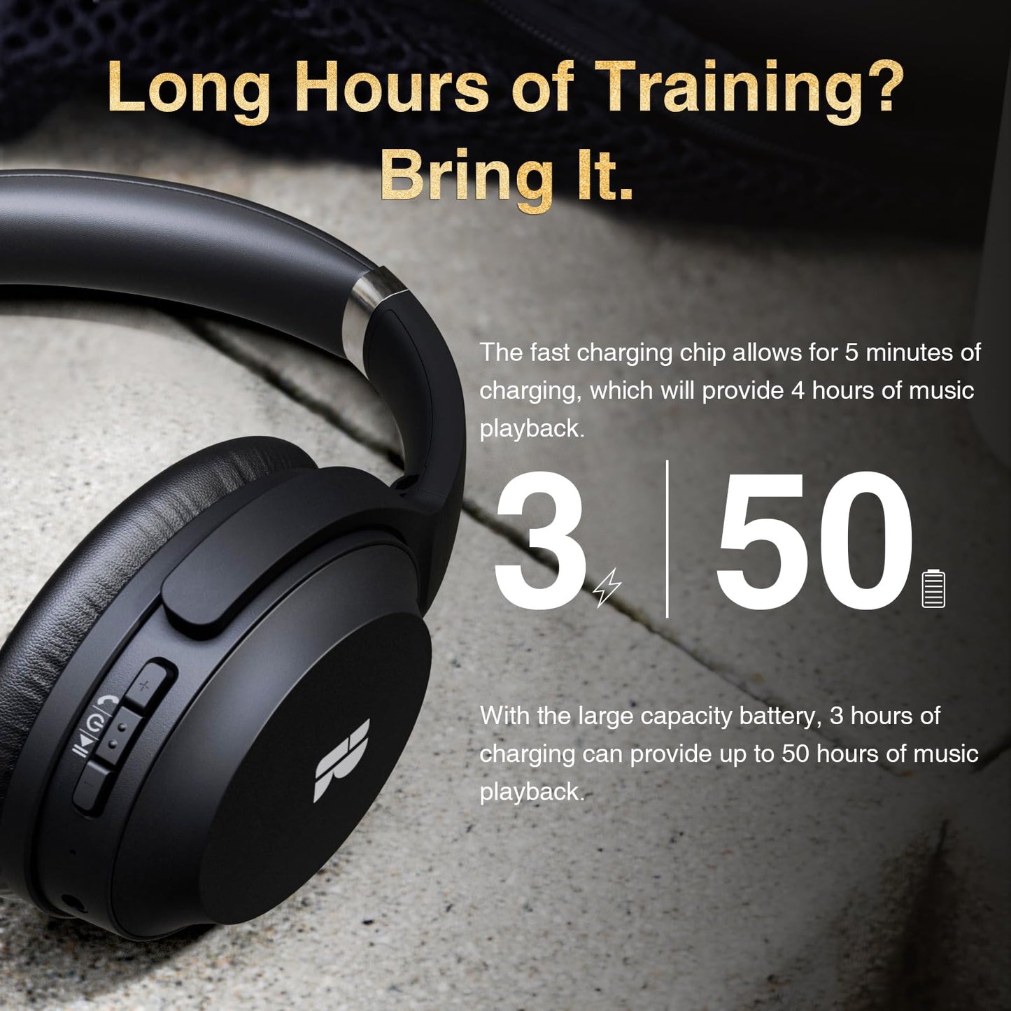 Bluetooth Headphones, Premium Active Noise Cancelling Wireless Headphones Over Ear, 50H Playtime, Hi-Res Audio, Deep Bass, Memory Foam Ear Cups…
