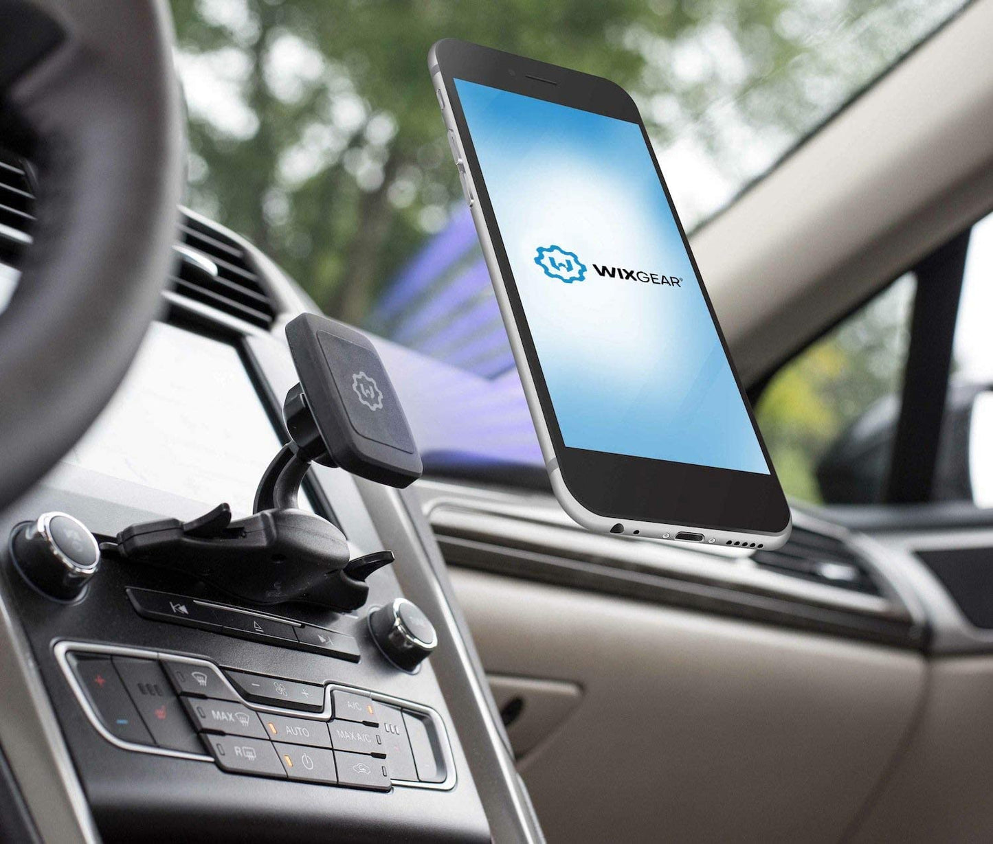 WixGear Cd Mount, CD Slot Magnetic Car Mount Holder for Cell Phones and mini Tablets with Fast Swift snap Technology, [Only Fits CD Player Slots