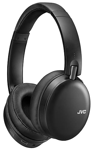 JVC Noise Cancelling Wireless Headphones, Bluetooth 5.0, 42 Hour Rechargeable Battery, Voice Assistant Compatible, Two-Way Foldable Design - HAS91NB…