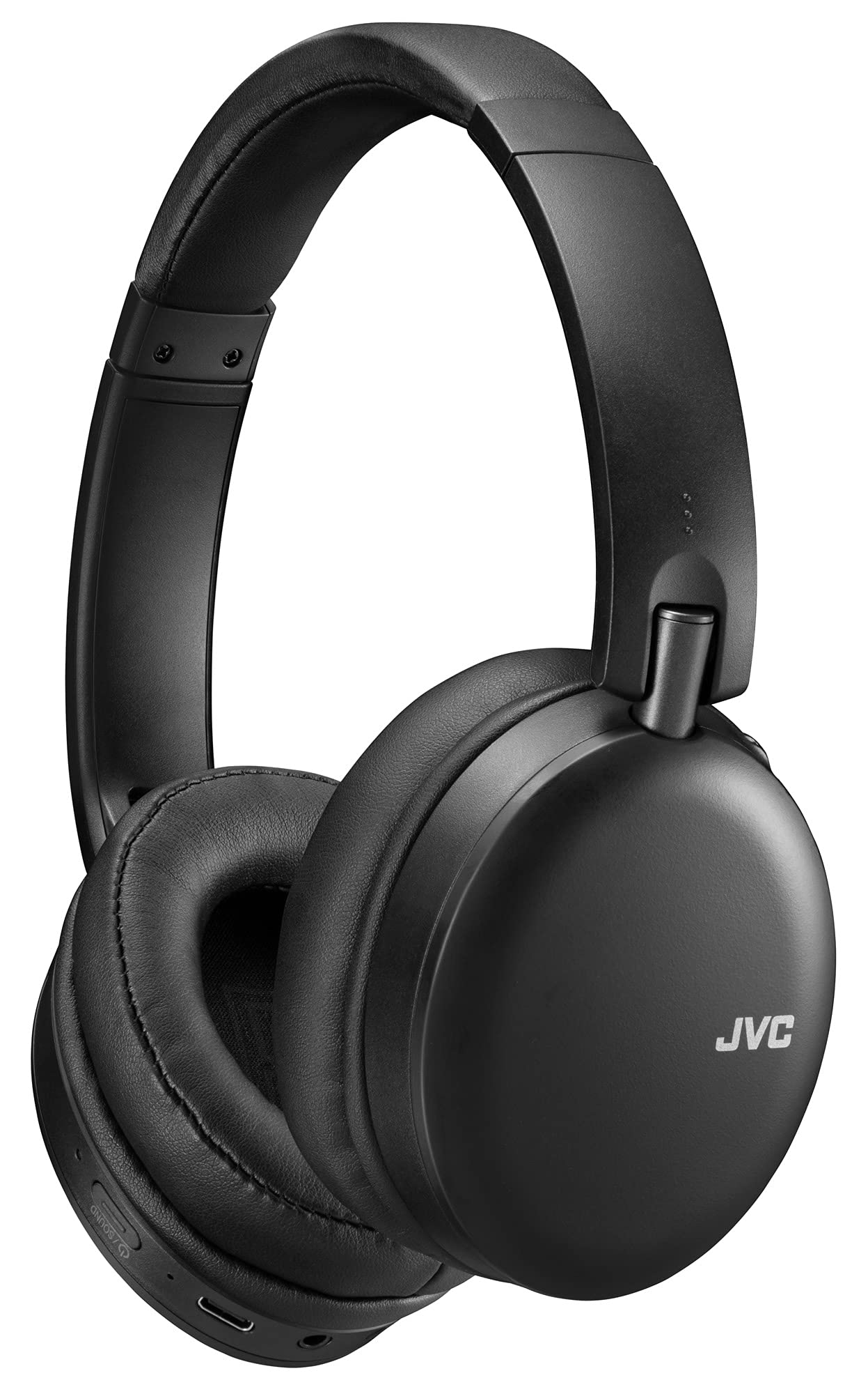 JVC Noise Cancelling Wireless Headphones, Bluetooth 5.0, 42 Hour Rechargeable Battery, Voice Assistant Compatible, Two-Way Foldable Design - HAS91NB…