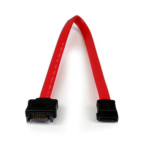 StarTech.com 0.3m SATA Extension Cable - 30cm 7 pin SATA Extension - 7 pin SATA Extension Cable - 7 pin SATA Extension cord, Red, 1 Count (Pack of 1)
