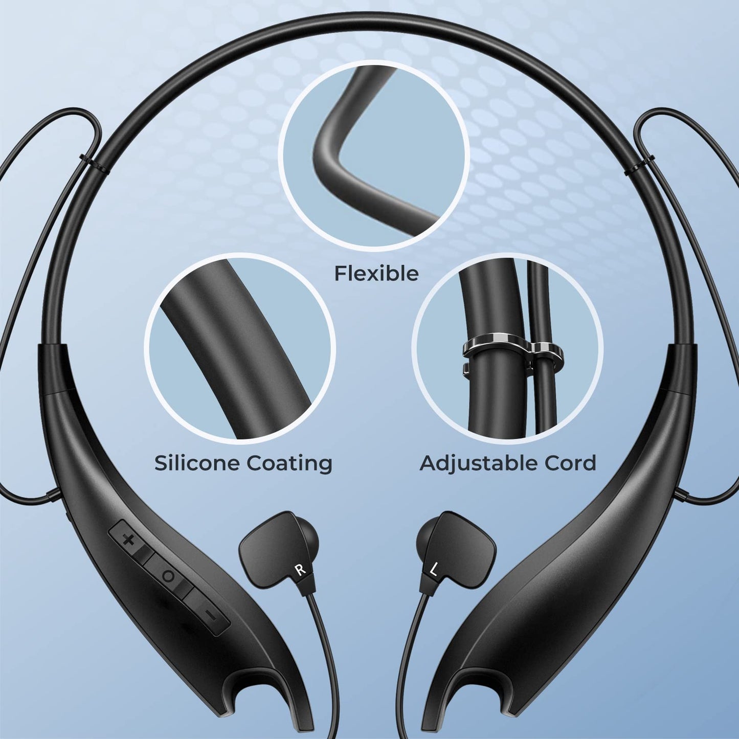 YOSDOM Neckband Bluetooth Headphones, 24H Playtime, Noise Isolation, 2 Pack