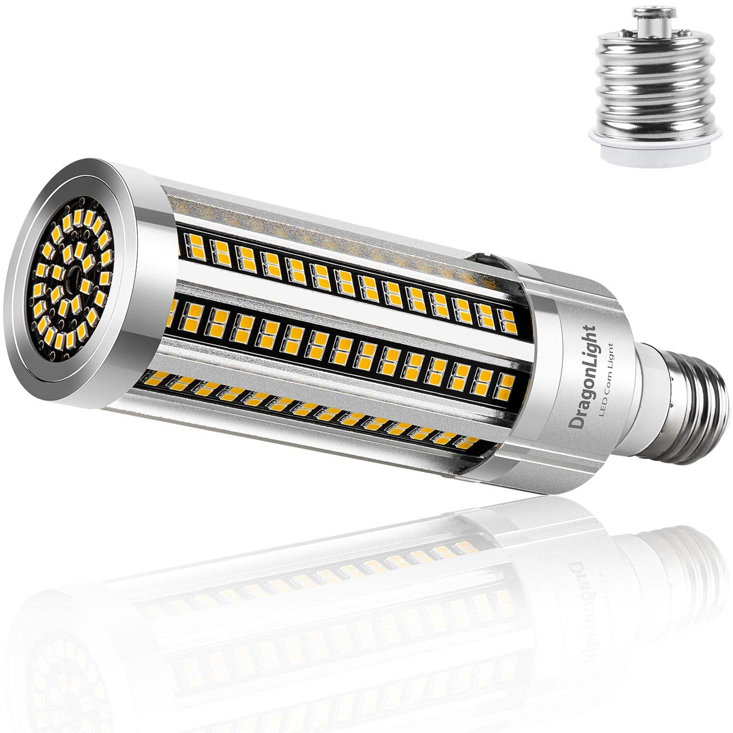 DragonLight 54W Corn LED Light Bulb Fanless (400 Watt Equivalent) E26/E39 Large Mogul Base LED Lamp 3000K Warm White 6,500LM