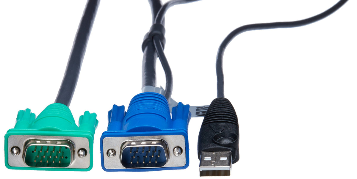 ATEN 2L5205U USB KVM Cable SPHD15 to VGA and USB A (15 Feet)