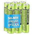 EOCIK BK-40AAABU 6Pack NI-MH Rechargeable AAA Batteries 400mAh 1.2V AAA Rechargeable Battery for Panasonic Cordless Phones,Remote Controls