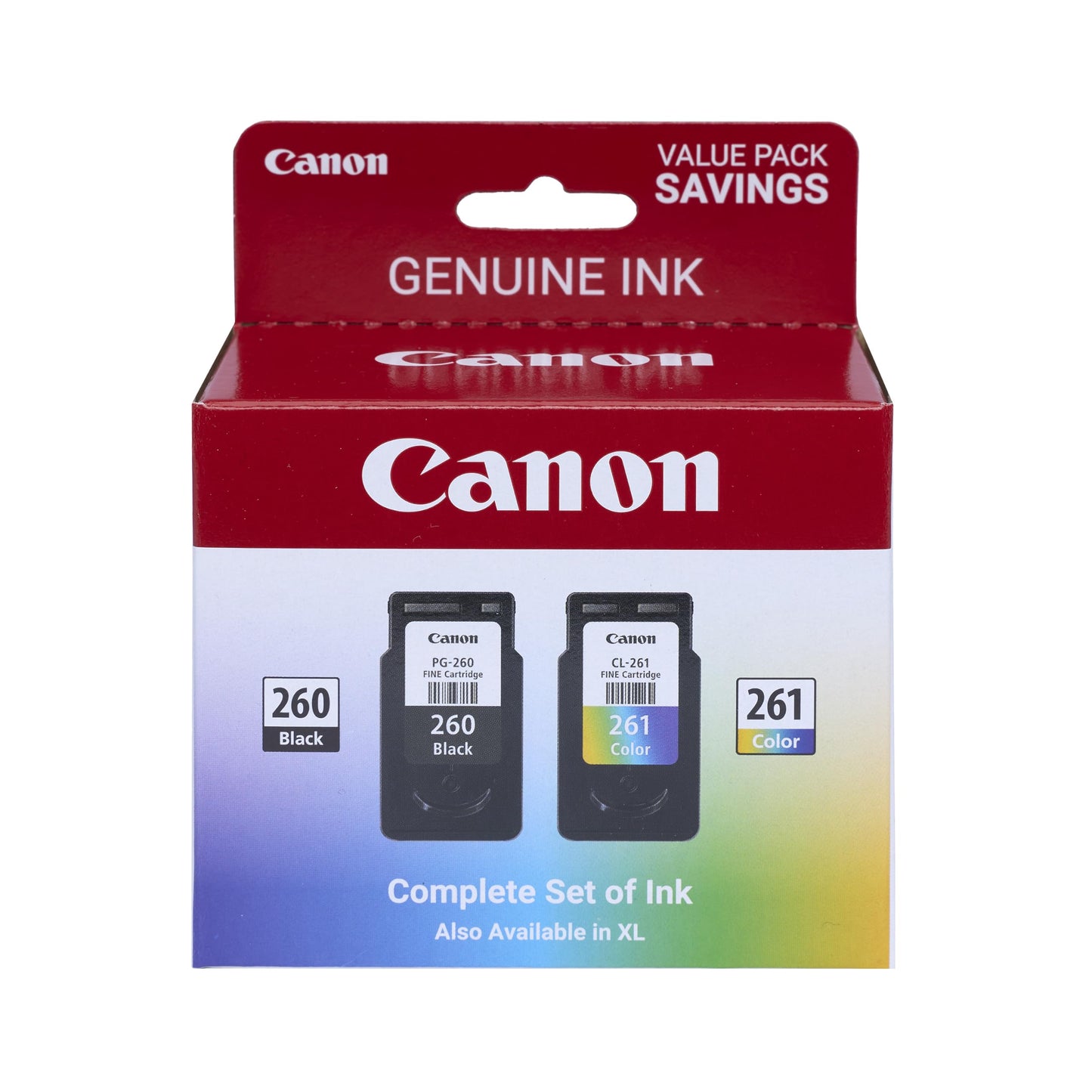 Canon PG-260 / CLI-261 Genuine Ink Value Pack (2 Cartridges), Compatible with TS5320, TR7020