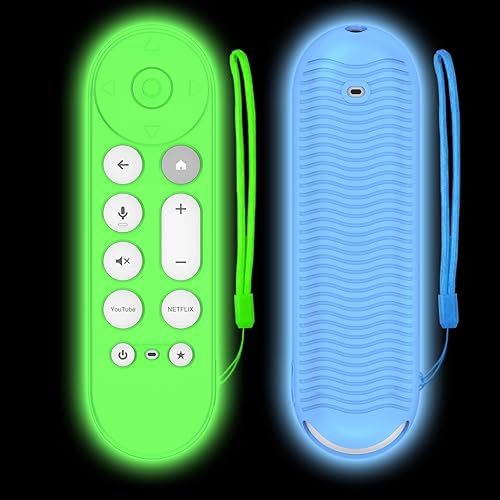[2 Pcs] Silicone Remote Case for Google TV Streamer 4K Voice Remote 2024,Shockproof Remote Cover for Google TV Streamer 4K Voice Remote, Remote