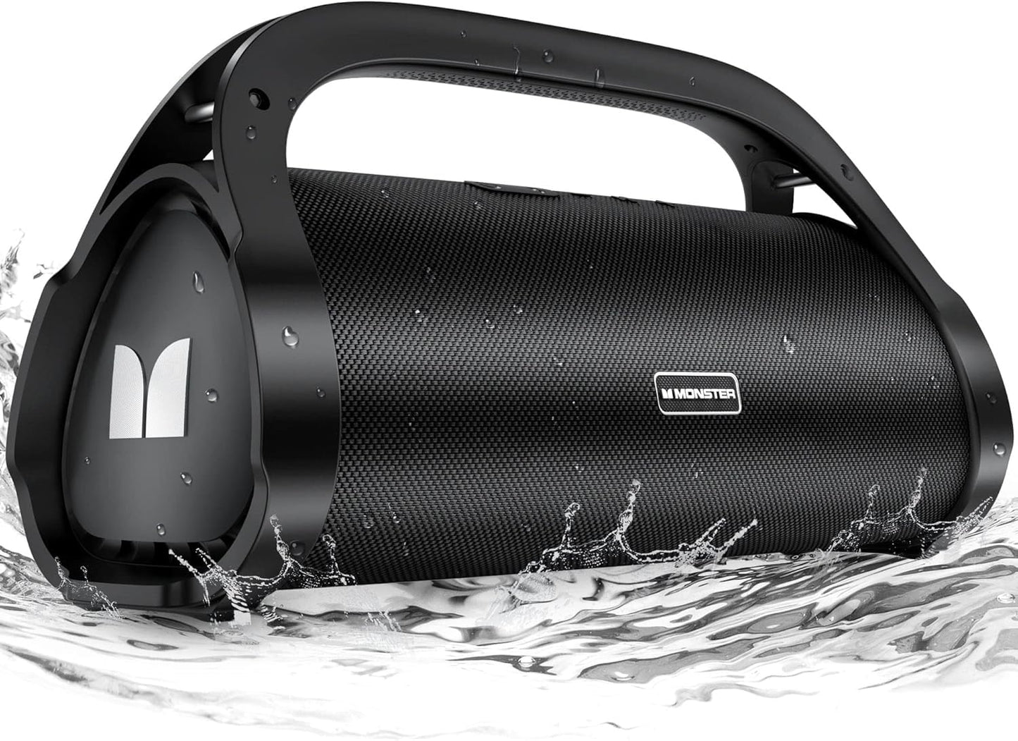 Monster Adventurer Max Boombox Bluetooth Speaker, IPX7 Waterproof Outdoor Speakers with Double Subwoofer, 100W Stereo Sound and Rich Bass, Wireless