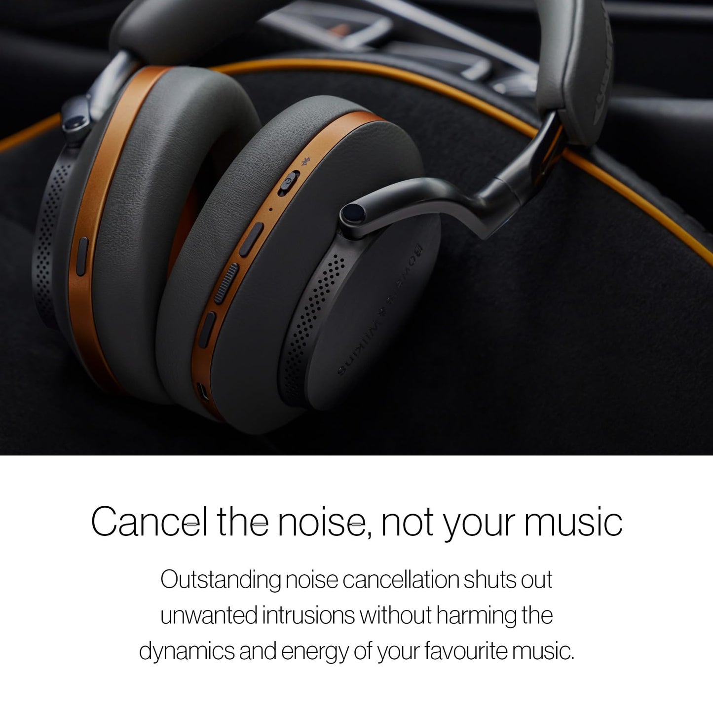 Bowers & Wilkins Px8 McLaren Edition Over-Ear Wireless Headphones, Advanced Active Noise Cancellation, 30-Hour Battery Life, 15-Min Quick Charging