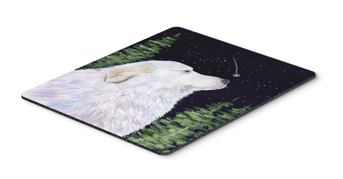 Caroline's Treasures SS8470MP Starry Night Great Pyrenees Mouse Pad, Hot Pad or Trivet for Home Office Gaming Working Computers Laptop Mouse
