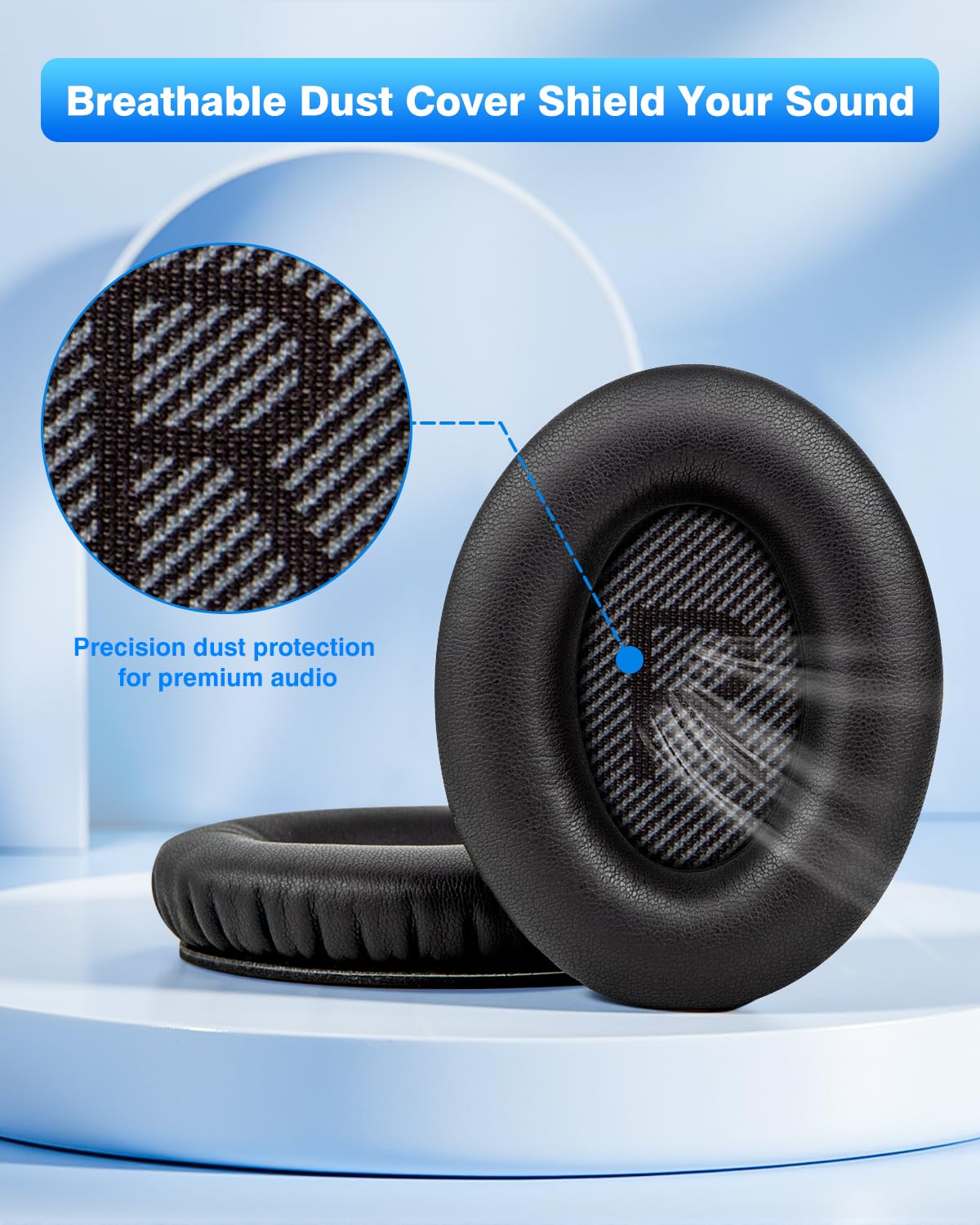 Link Dream Ear Pads for Bose Quiet Comfort 35 II (QC35 ii) Soft Protein Leather Replacement Earpads Extra Thick Ear Cushions for Bose QC 35 25 15 QC2