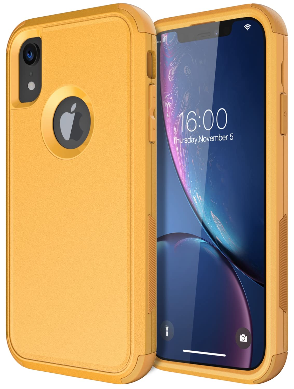 Diverbox for iPhone Xr Case [Shockproof] [Dropproof] [Dust-Proof],Heavy Duty Protection Phone Case Cover for Apple iPhone XR (Yellow)