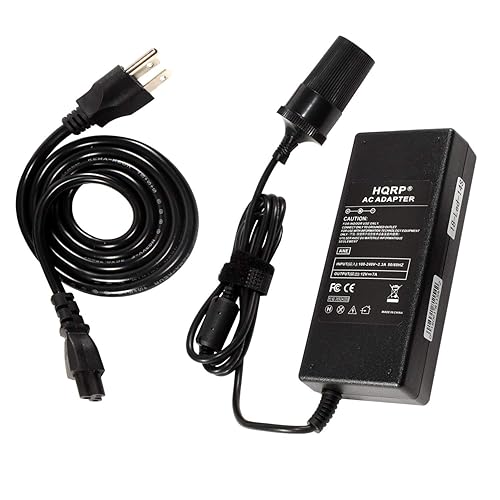 HQRP AC Adapter 110V to 12V DC 7Amp Converter for Rechargeable Car Cigarette Lighter Flashlight/Automotive Vacuum Cleaner UP to 84W Plus HQRP Coaster