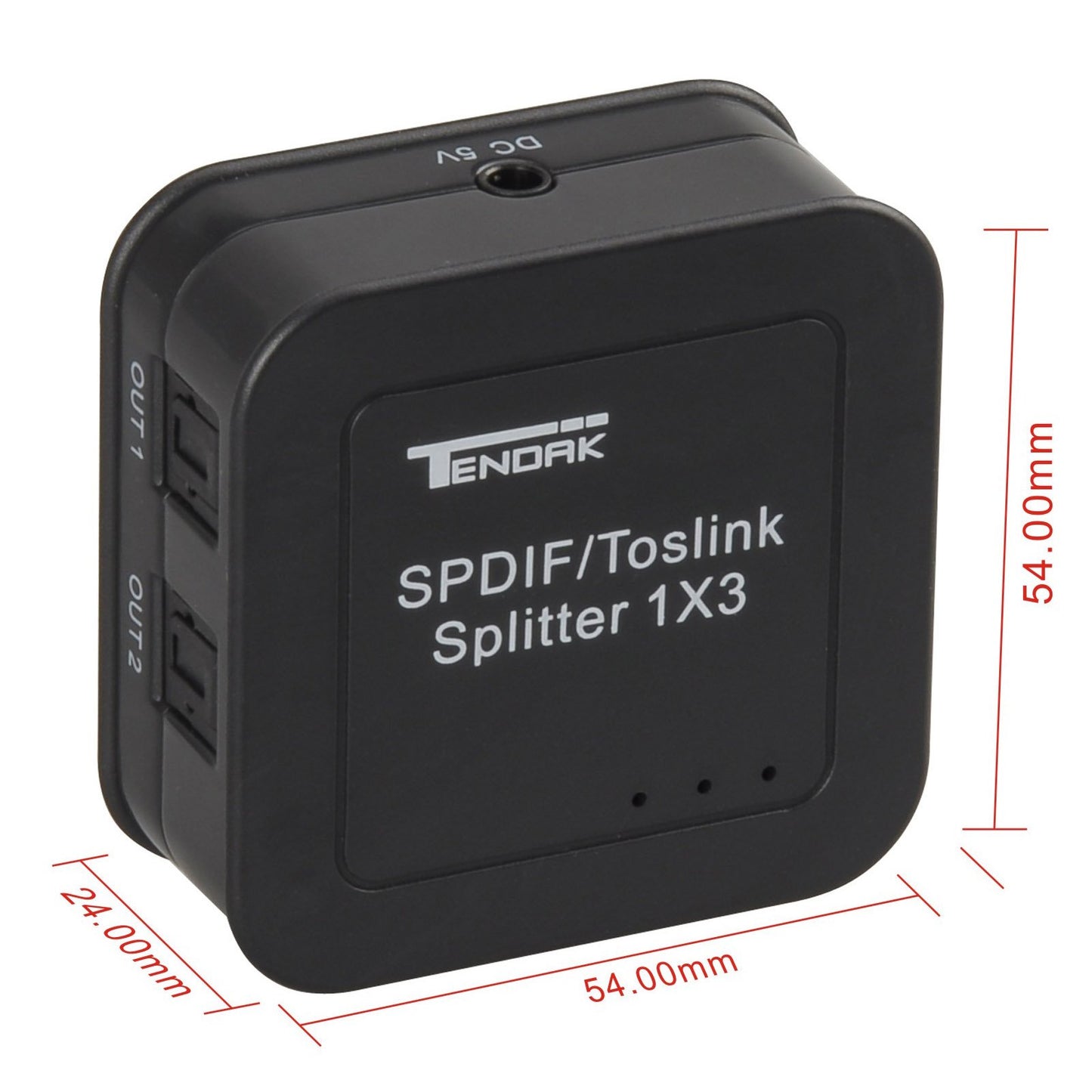 Tendak Digital Optical Audio Splitter SPDIF/Toslink 1 in to 3 Out Powered Amplifier Supports 5.1CH/ LPCM2.0/ DTS/Dolby-AC3