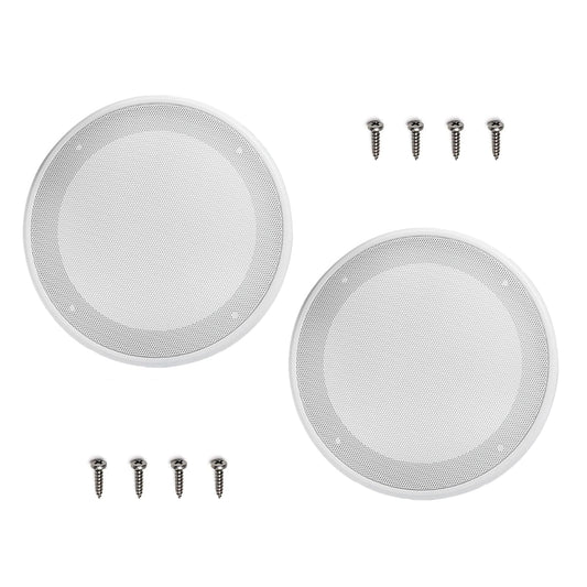 SYCZIOHU 2-Pack 8 Inch Round Ceiling Speaker Grilles White Decorative Mesh Cover with Screws for Home Speaker Protector Decorative Cover