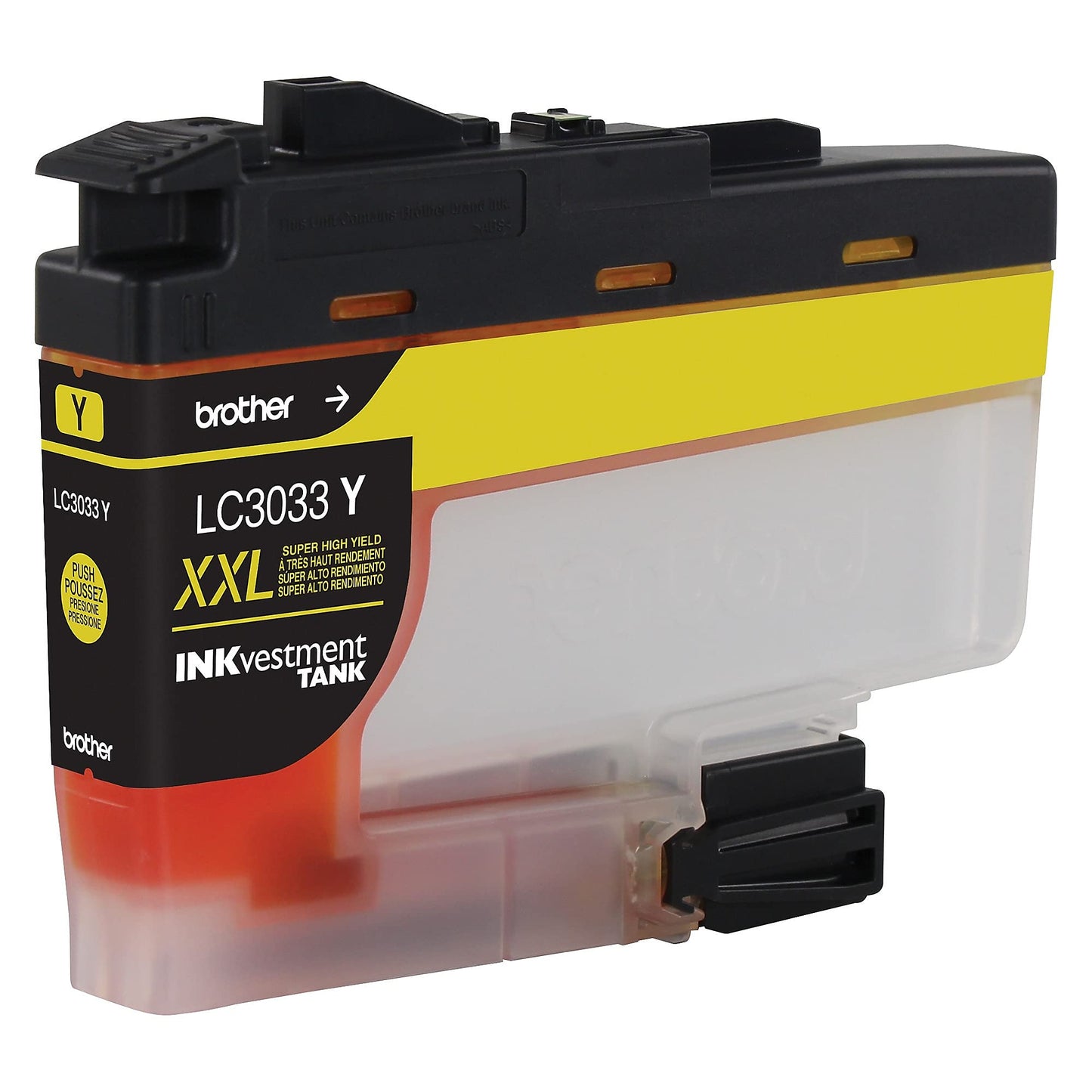 Brother Genuine LC3033Y, Single Pack Super High-Yield Yellow INKvestment Tank Ink Cartridge, Page Yield Up to 1,500 Pages, LC3033, Amazon Dash
