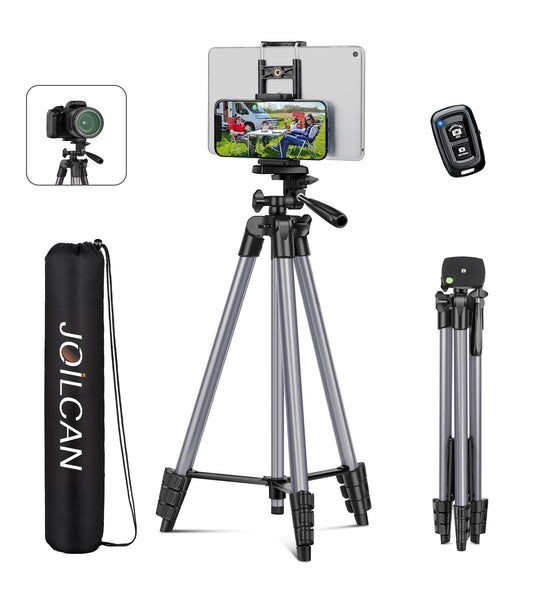 JOILCAN 67" Tripods Camera Tripod, Phone Tablet Tripod for Video Recording Vlog Photo with Remote Carry Bag, Aluminum Lightweight Travel Tripods